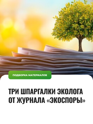 Три шпаргалки эколога от журнала «ЭкоСпоры»